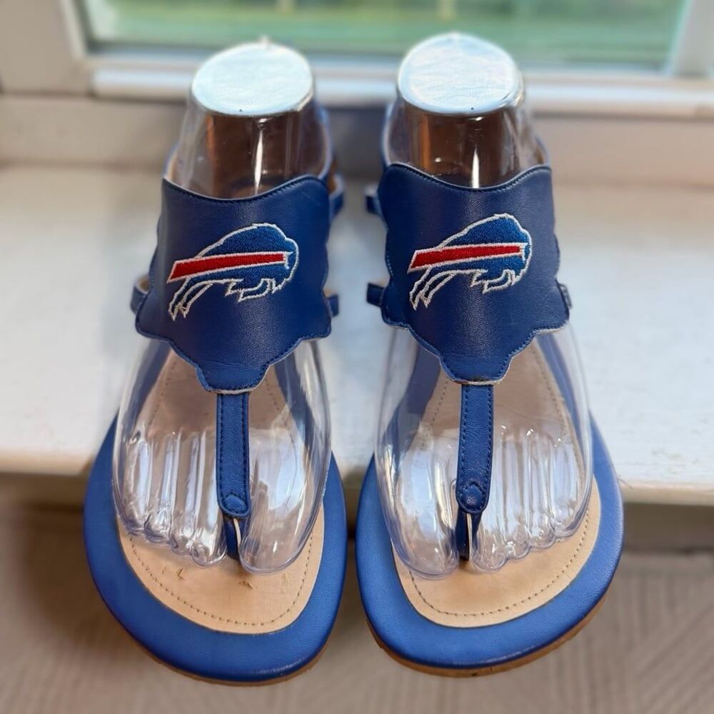Buffalo Bills NFL Football Women’s Strappy Thong Sandals Size 8